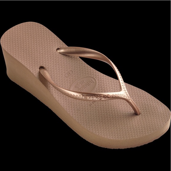 havaianas high fashion wedge flip flops